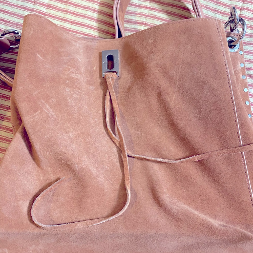 Rebecca Minkoff shoulder bag, Dusty pink suede